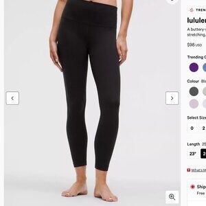 Lululemon Align High Rise Pant Legging 25" Sz 10 Black